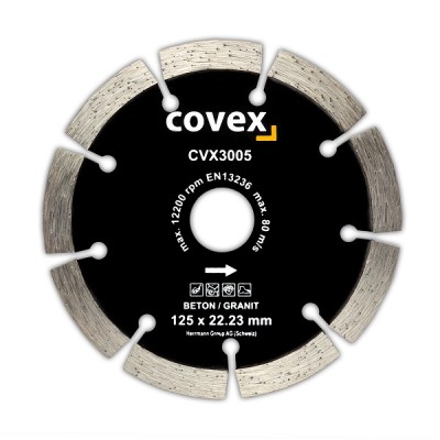 covex Diamant-Trennscheibe BETON/GRANIT, 125mm x 22.23mm