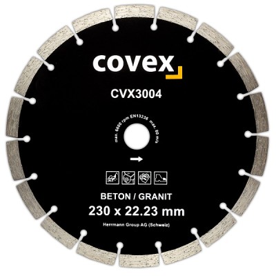 covex Diamant-Trennscheibe BETON/GRANIT, 230mm x 22.23mm