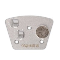 covex PKD-Schleifplatte Silber mit M6 Gewinde, 2 PKD, 1 St&uuml;tzsegment, Laufrichtung rechts