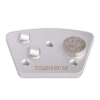 covex PKD-Schleifplatte Silber mit M6 Gewinde, 2 PKD, 1 St&uuml;tzsegment, Laufrichtung rechts